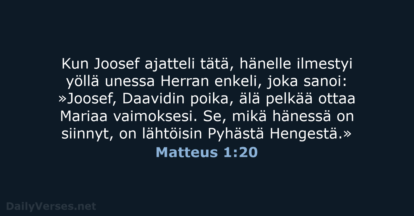 Matteus 1:20 - KR92