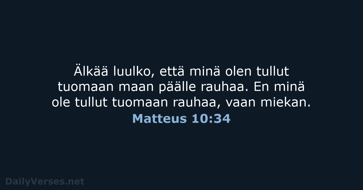 Matteus 10:34 - KR92