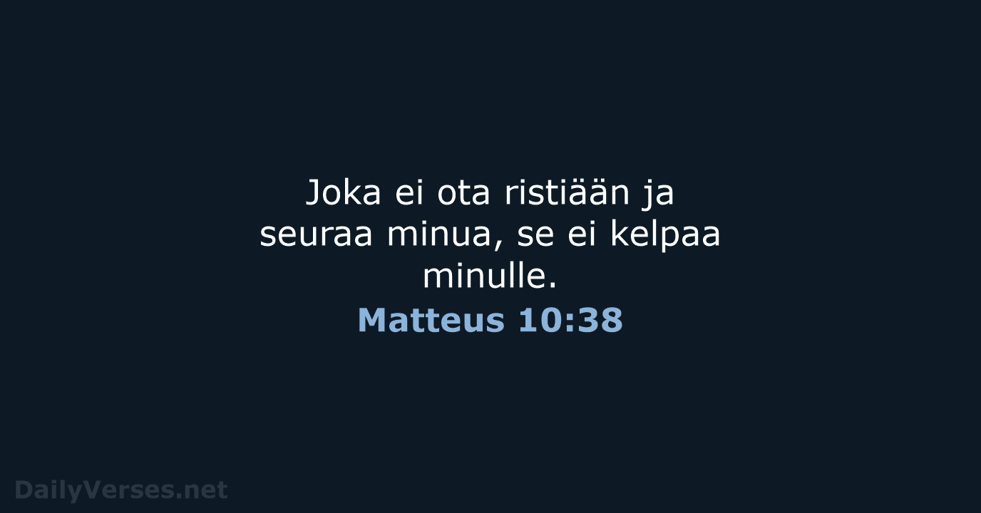 Matteus 10:38 - KR92