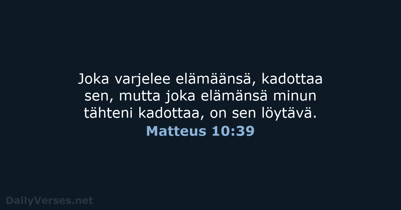 Matteus 10:39 - KR92