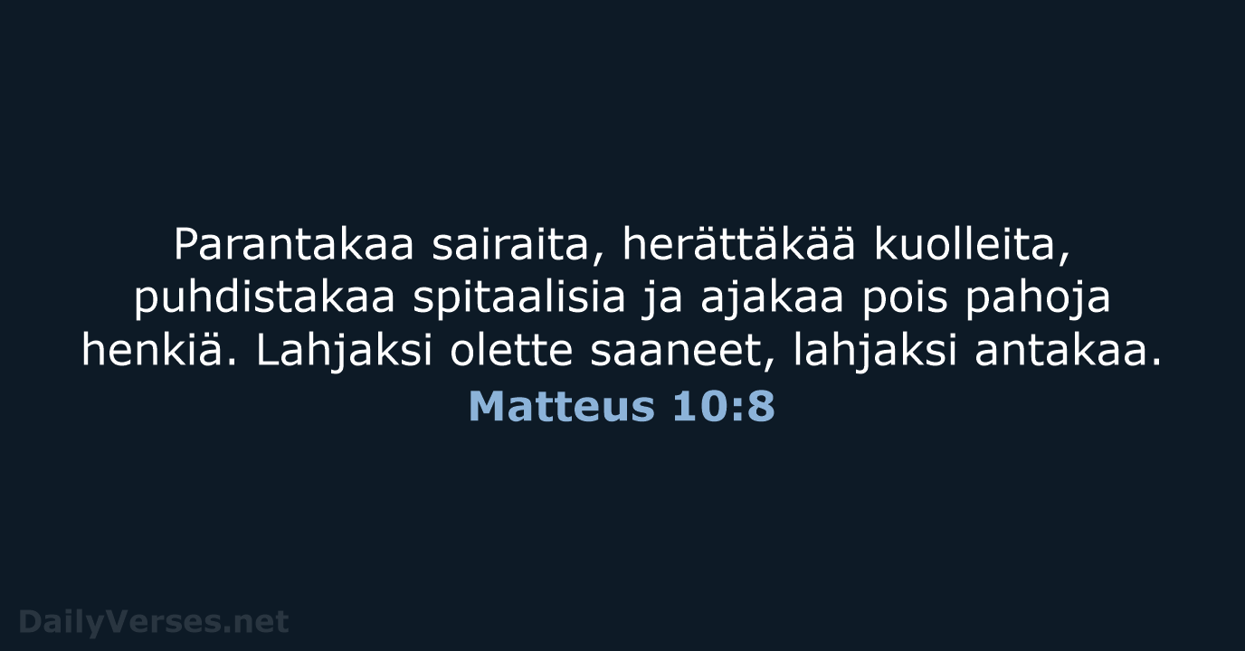 Matteus 10:8 - KR92