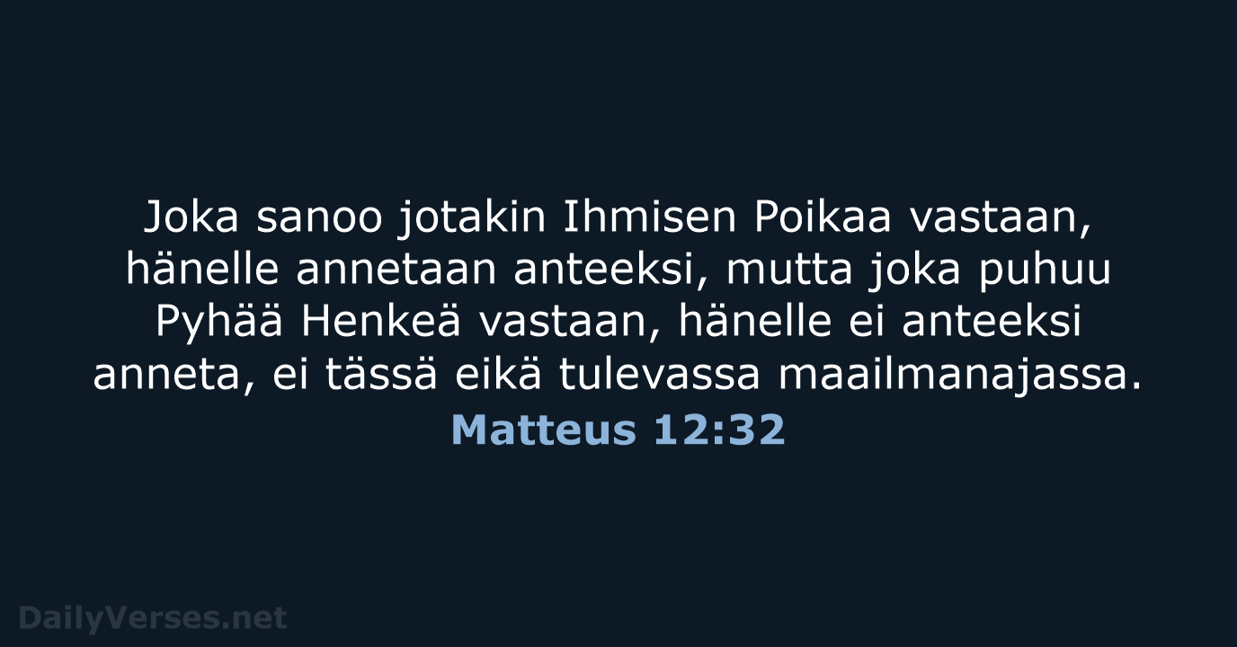 Matteus 12:32 - KR92
