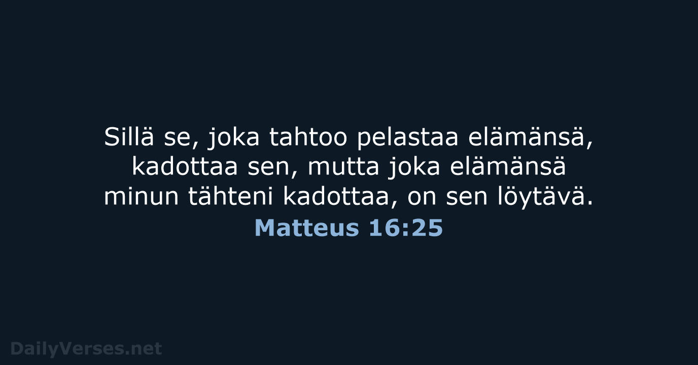 Matteus 16:25 - KR92