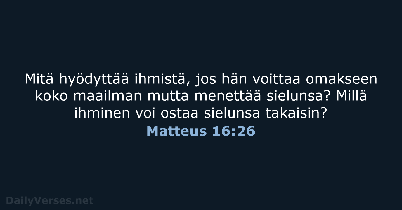 Matteus 16:26 - KR92