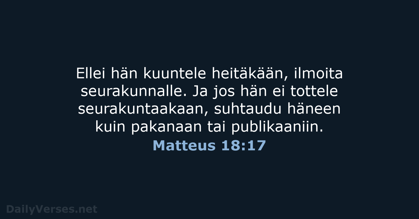 Matteus 18:17 - KR92