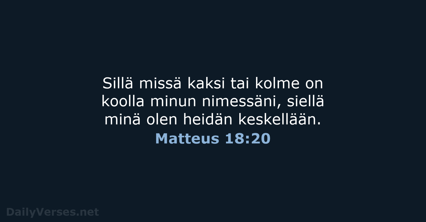Matteus 18:20 - KR92