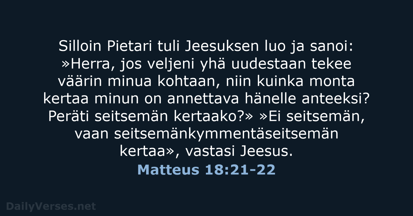 Matteus 18:21-22 - KR92