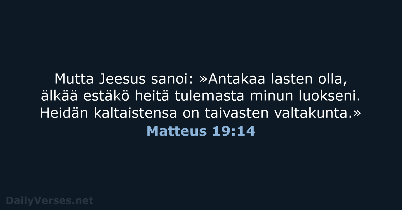 Matteus 19:14 - KR92