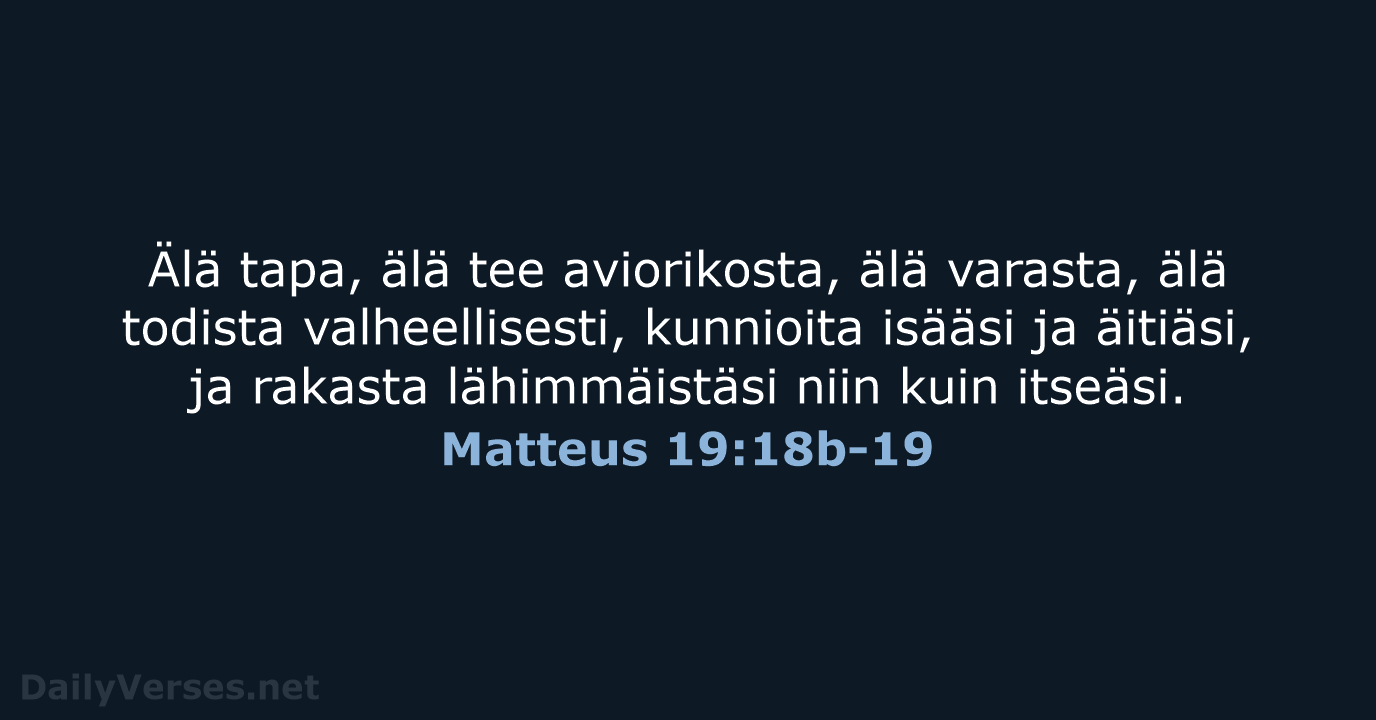 Matteus 19:18b-19 - KR92