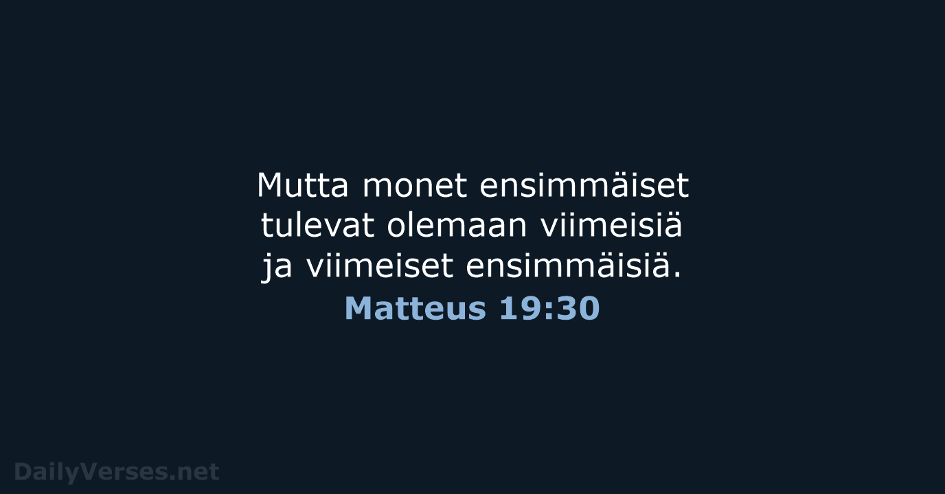 Matteus 19:30 - KR92