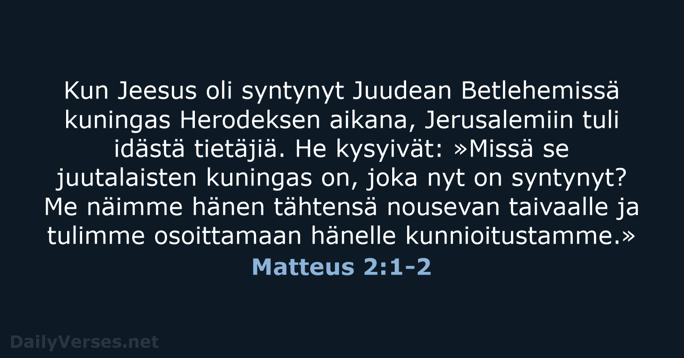 Matteus 2:1-2 - KR92