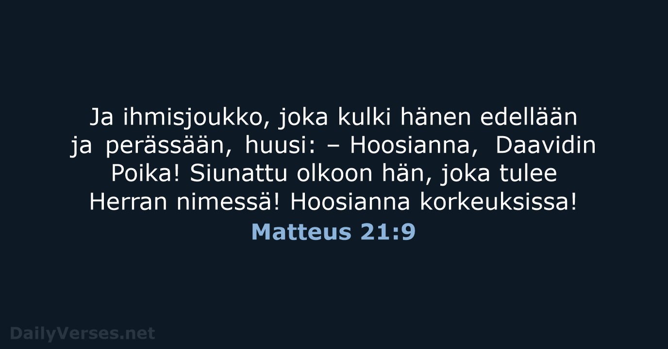 Matteus 21:9 - KR92