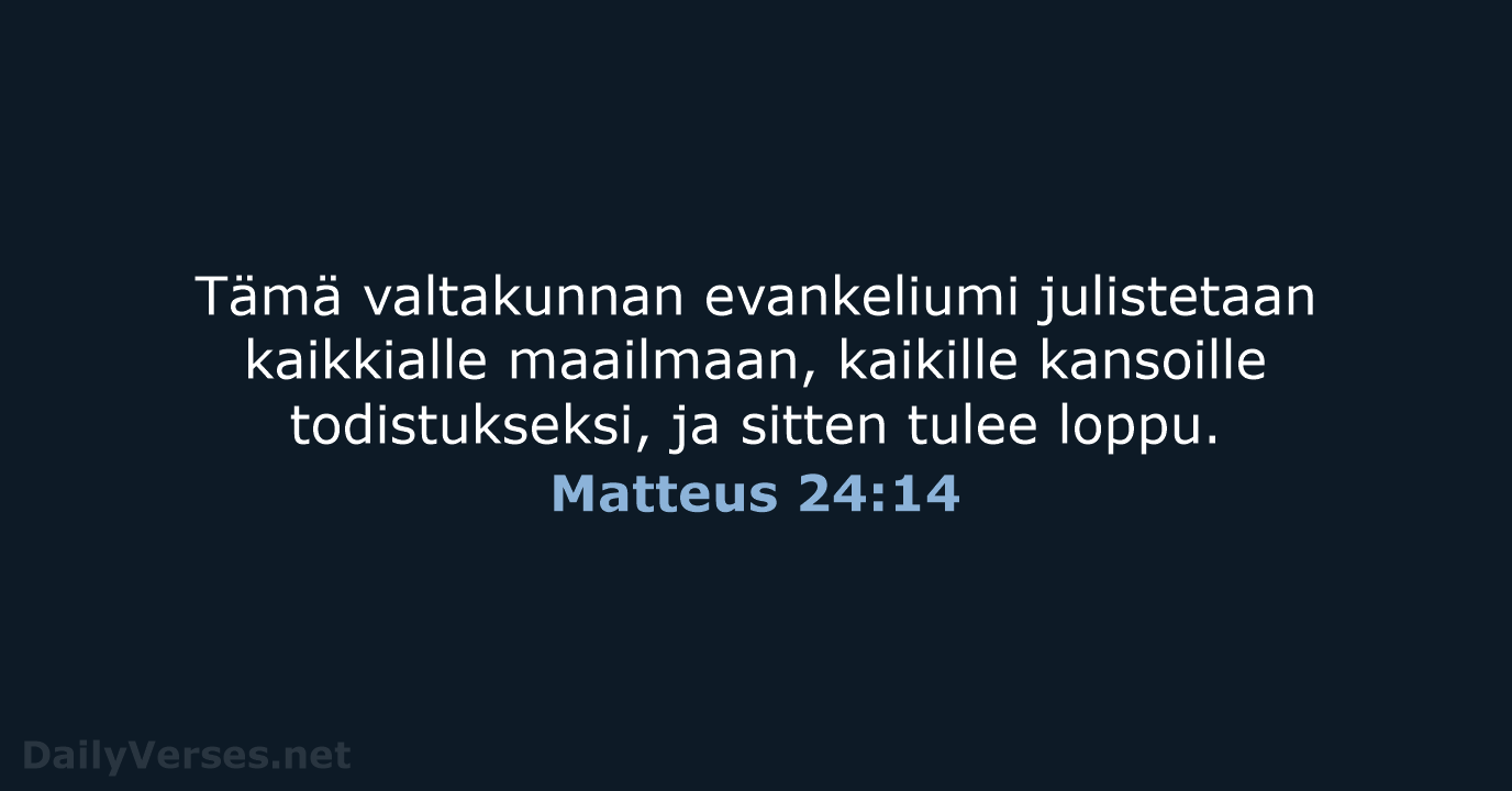 Matteus 24:14 - KR92