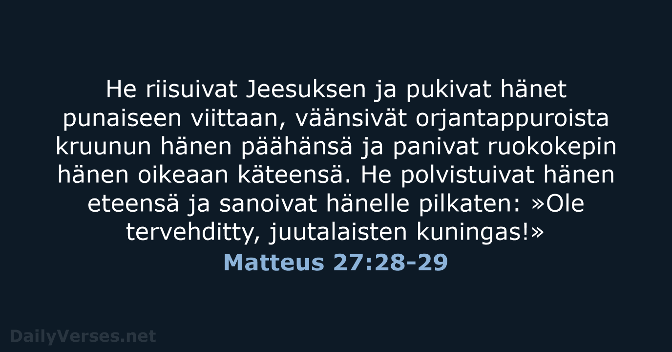 Matteus 27:28-29 - KR92
