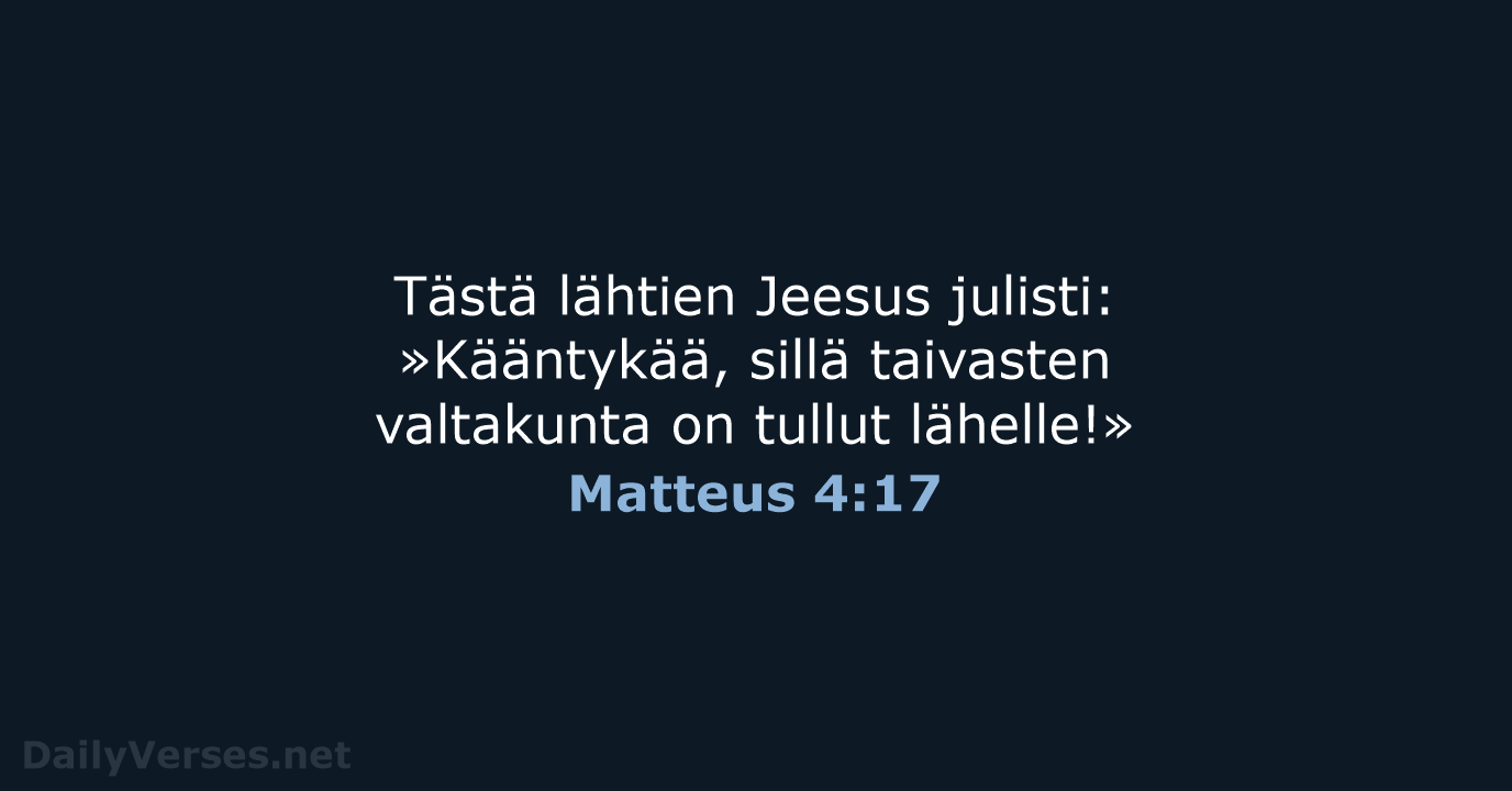 Matteus 4:17 - KR92