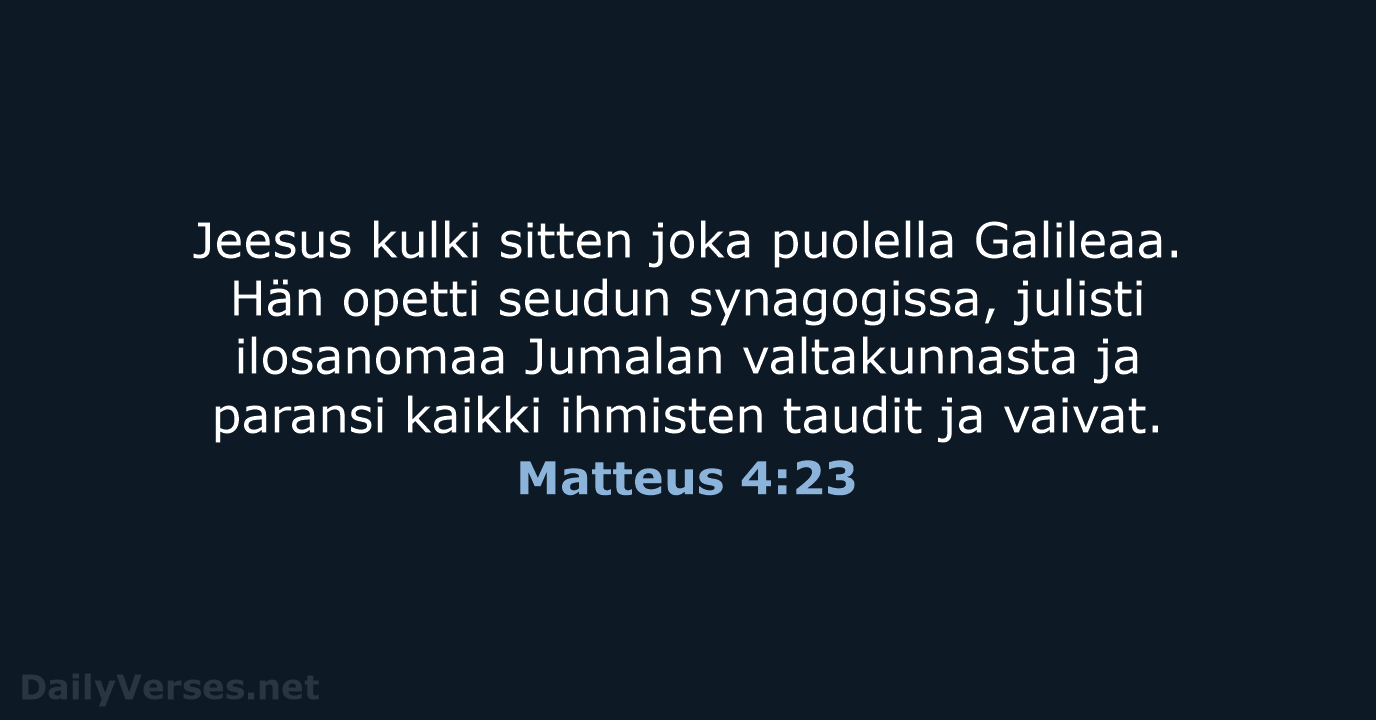 Matteus 4:23 - KR92