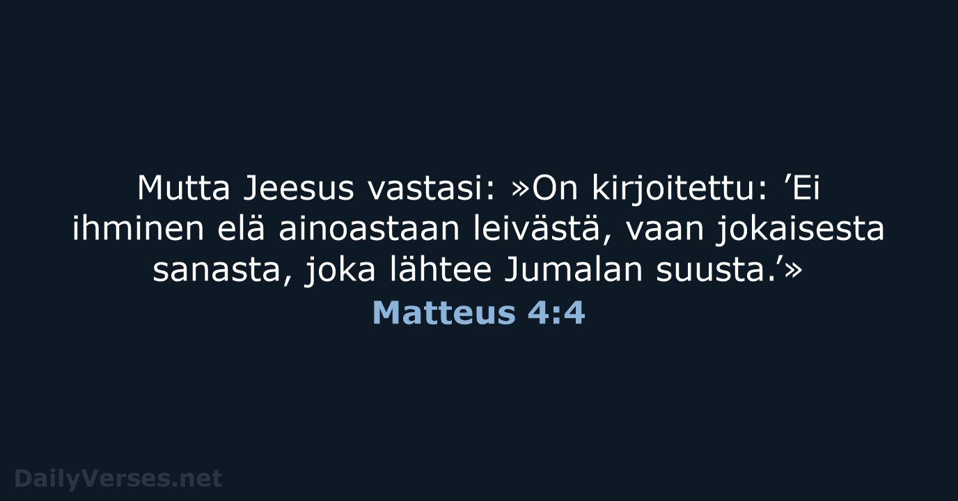 Matteus 4:4 - KR92