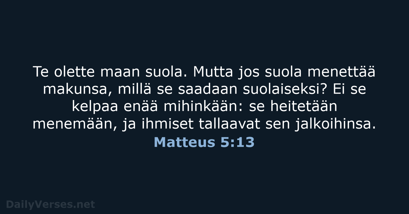 Matteus 5:13 - KR92