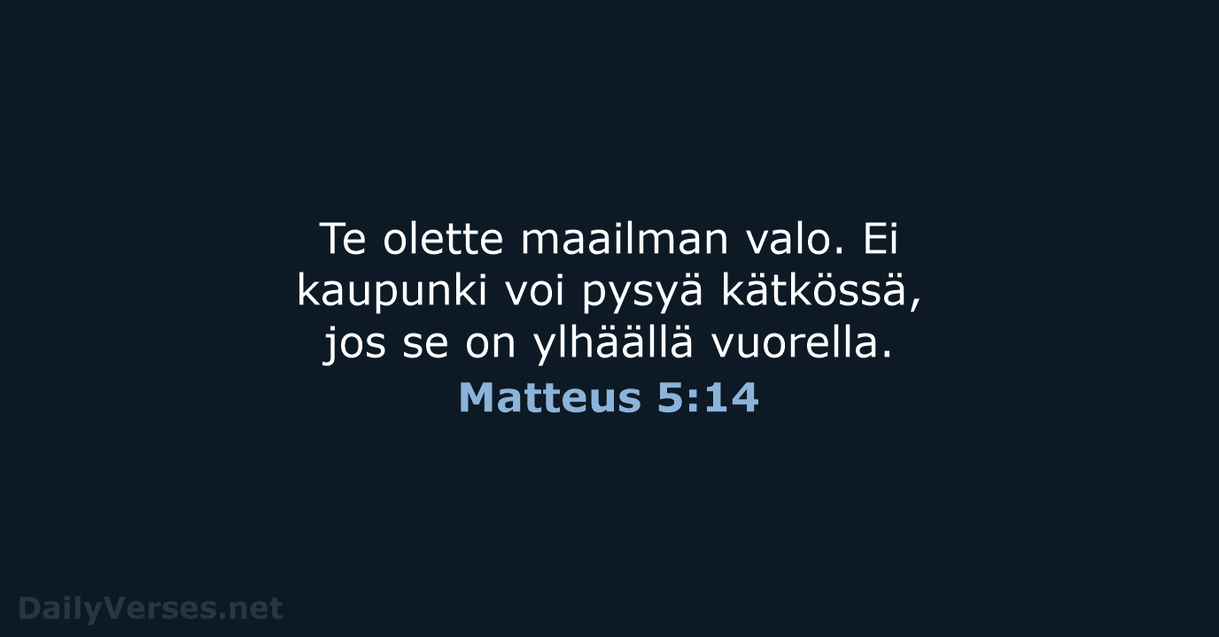 Matteus 5:14 - KR92