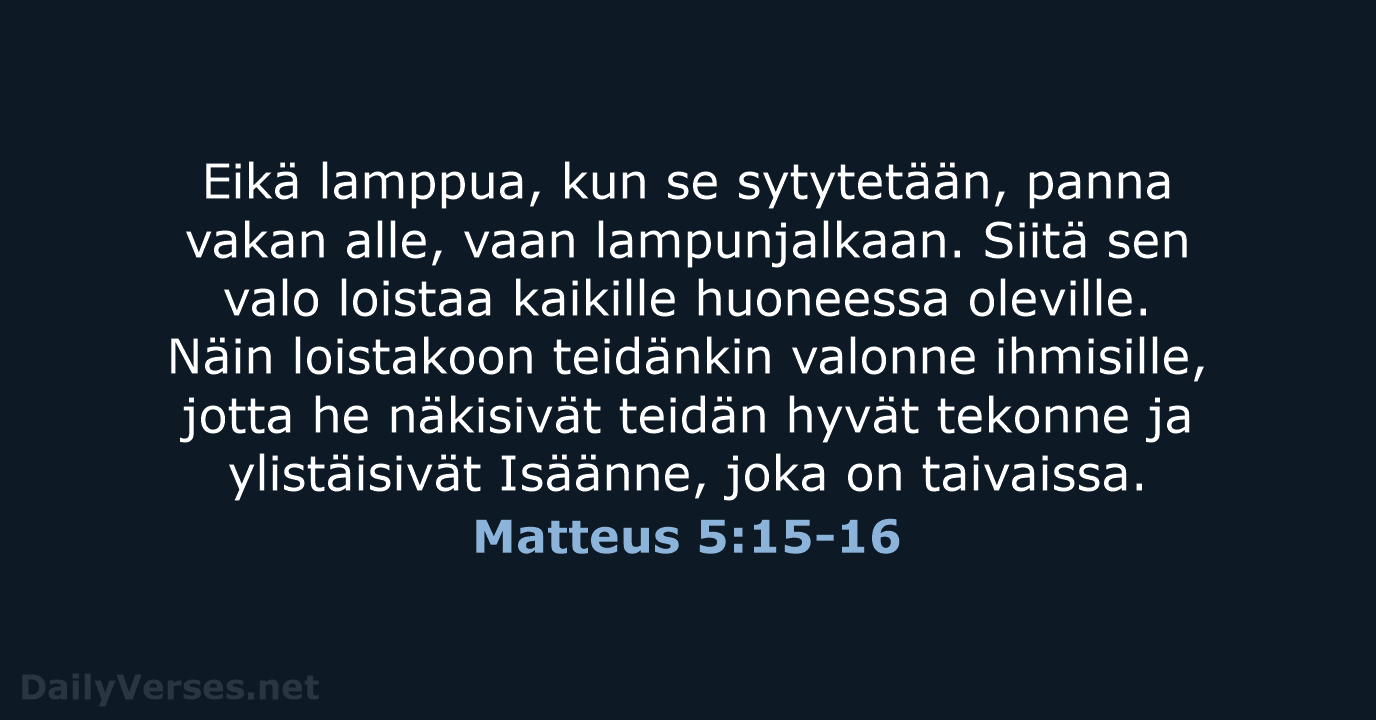 Matteus 5:15-16 - KR92