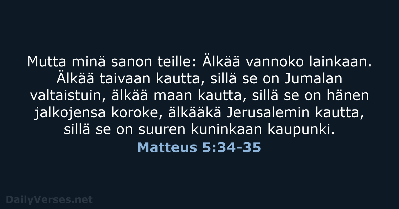 Matteus 5:34-35 - KR92