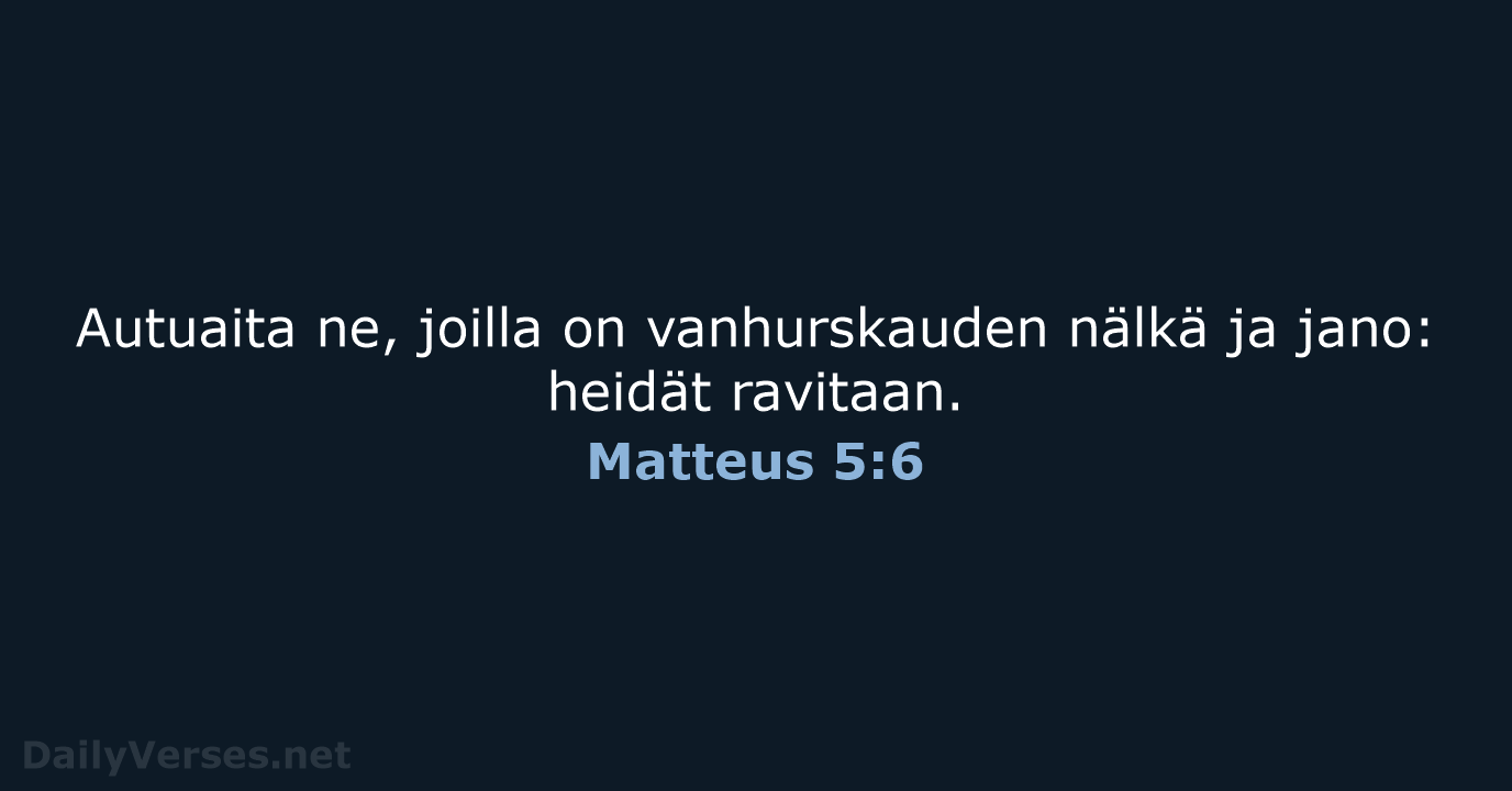 Matteus 5:6 - KR92