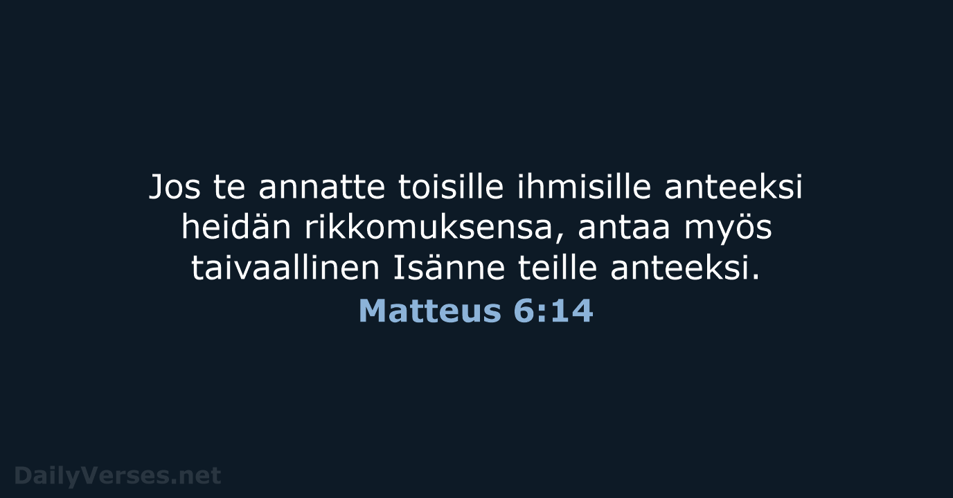 Matteus 6:14 - KR92