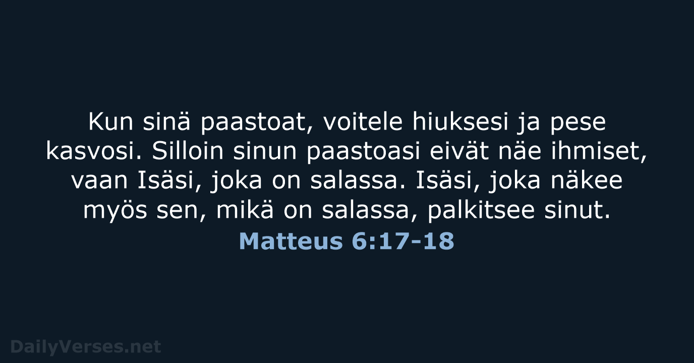 Matteus 6:17-18 - KR92