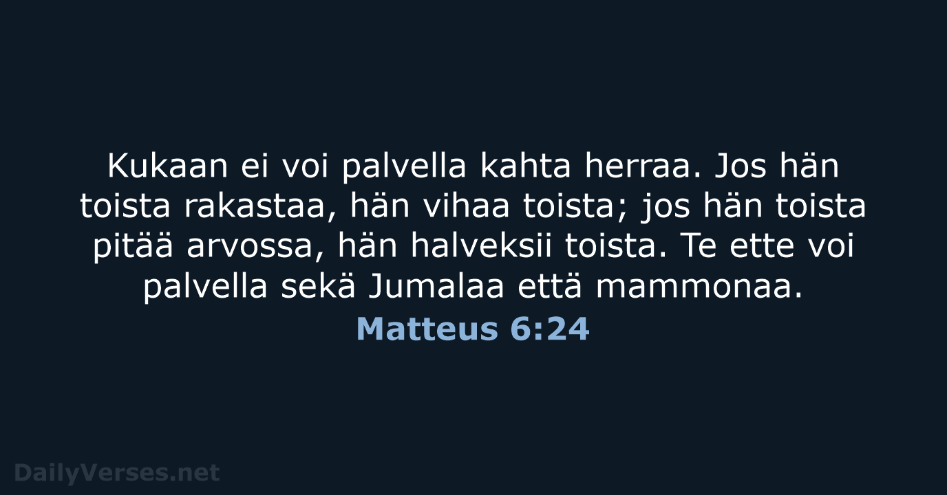Matteus 6:24 - KR92