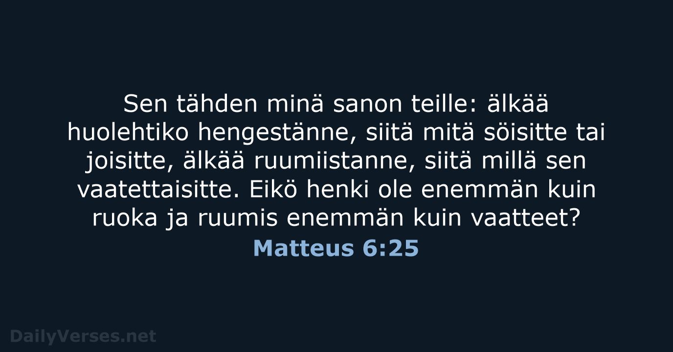 Matteus 6:25 - KR92