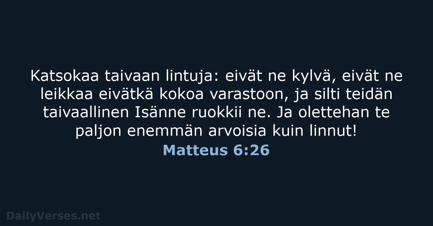 Matteus 6:26 - KR92