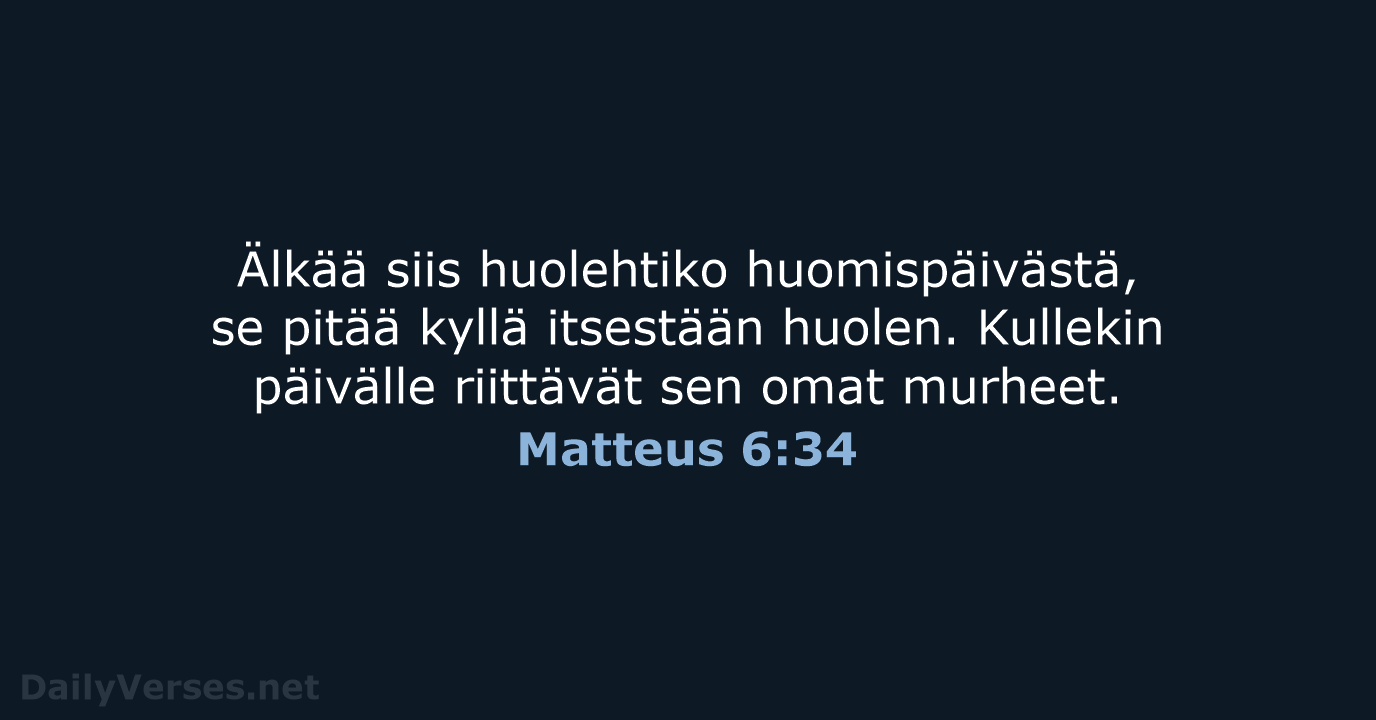 Matteus 6:34 - KR92