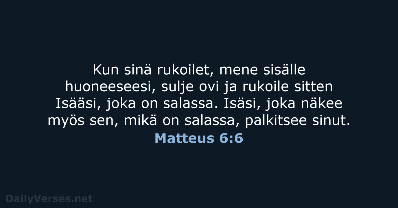 Matteus 6:6 - KR92