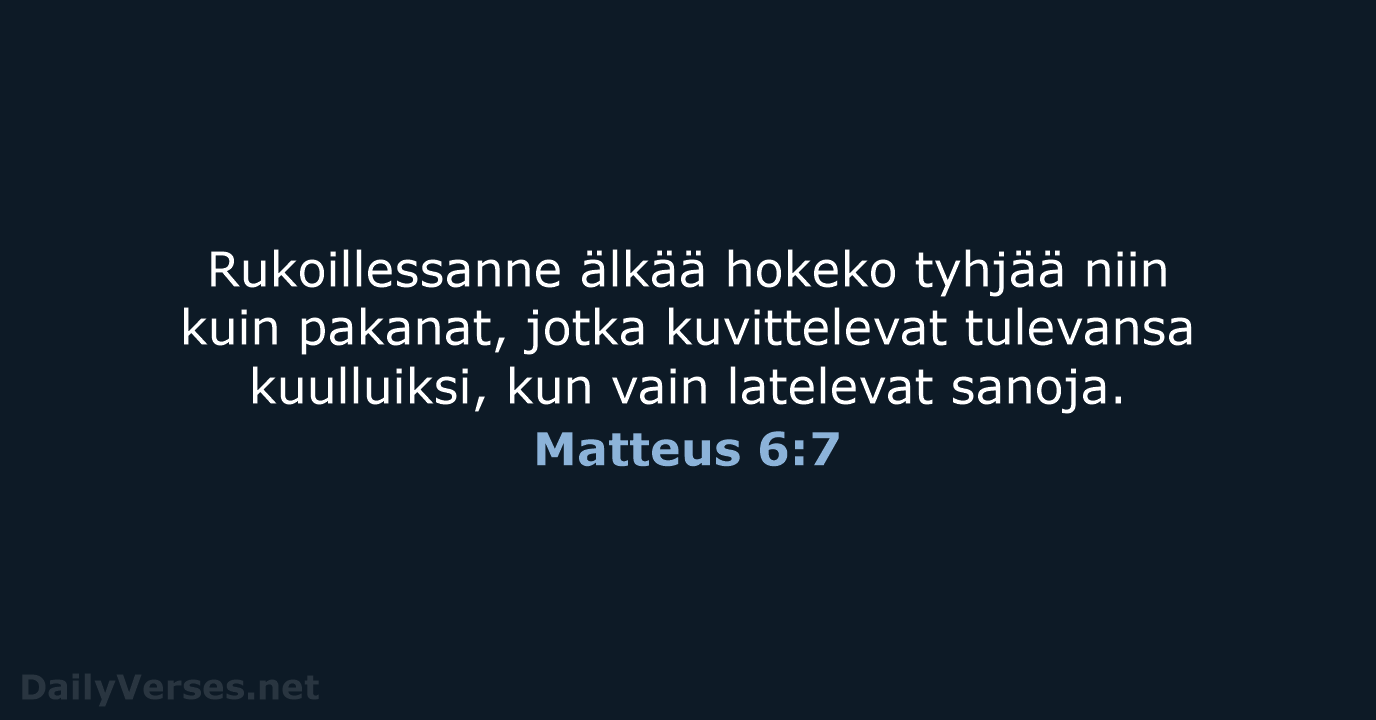 Matteus 6:7 - KR92