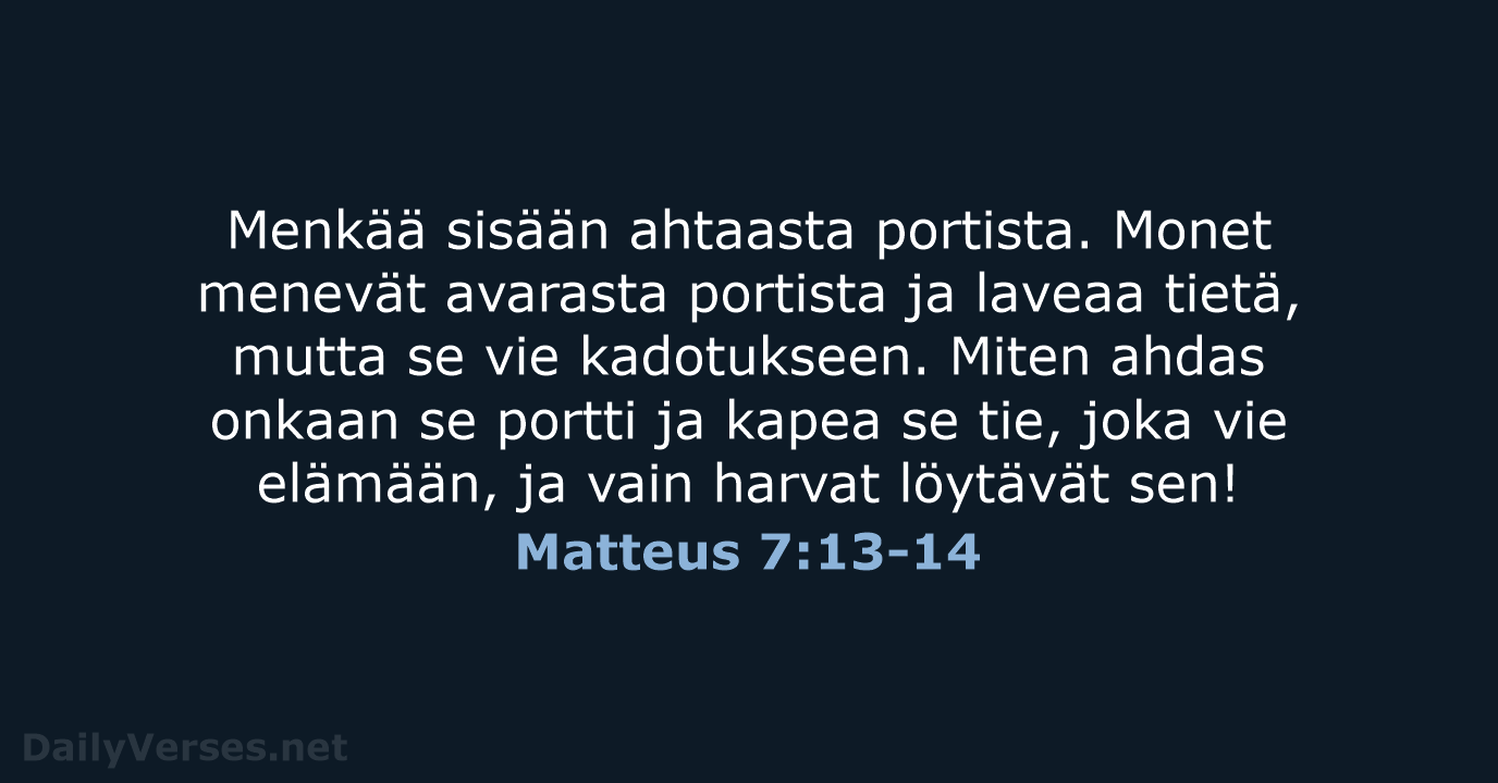 Matteus 7:13-14 - KR92