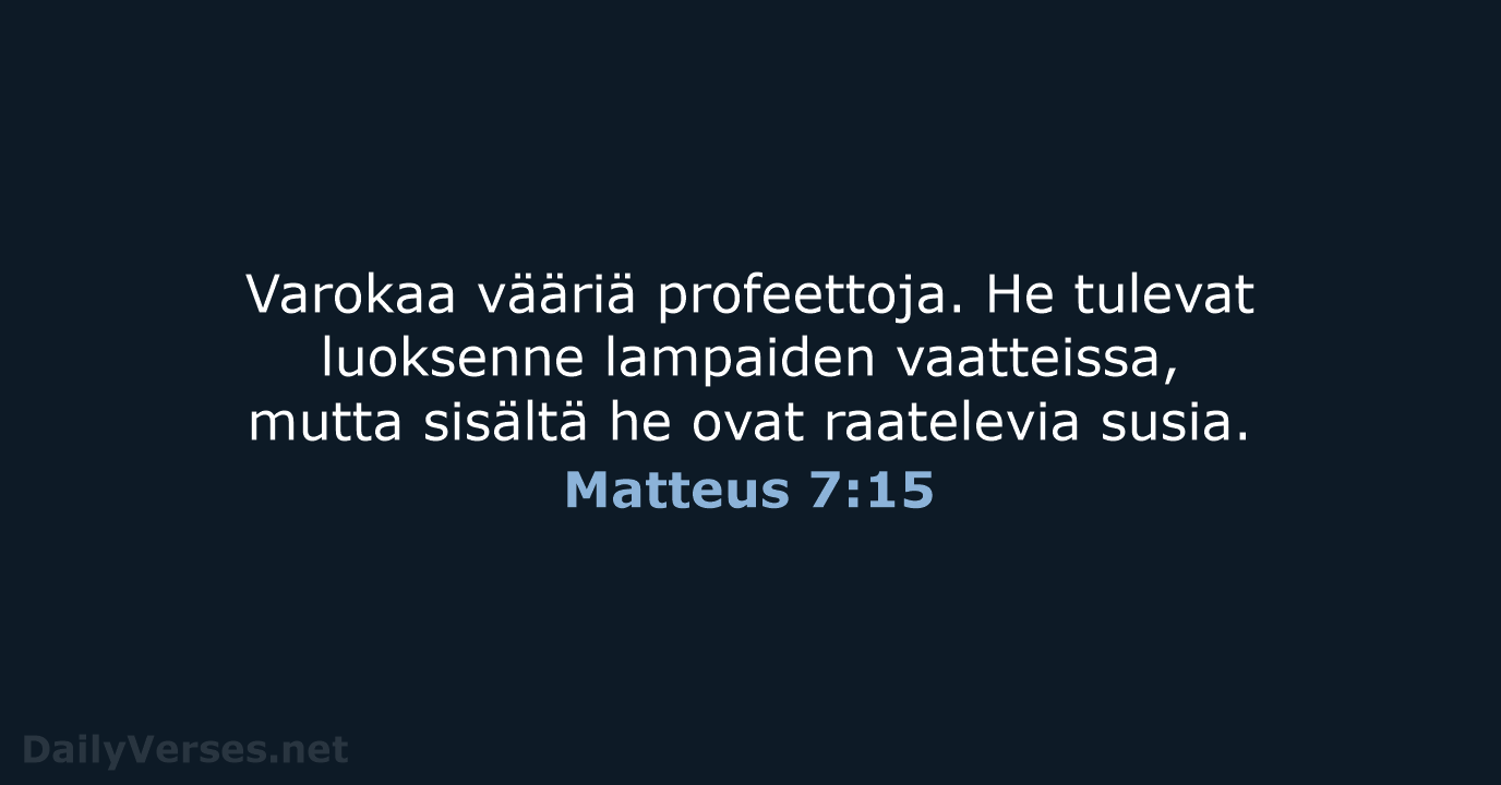 Matteus 7:15 - KR92