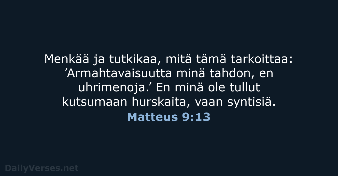 Matteus 9:13 - KR92