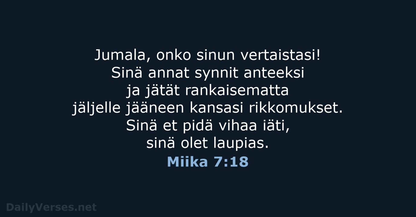 Miika 7:18 - KR92