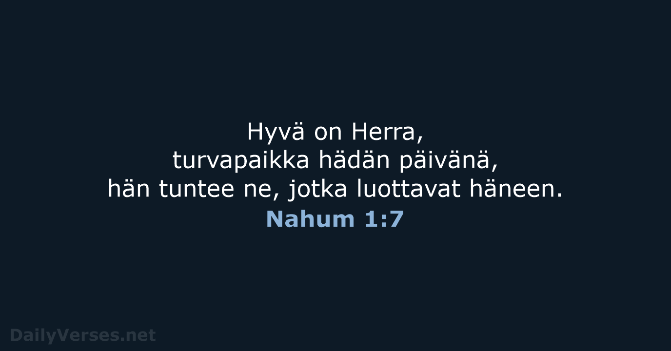 Nahum 1:7 - KR92