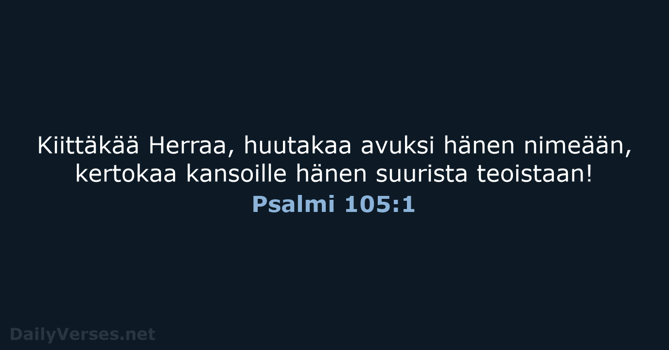 Psalmi 105:1 - KR92
