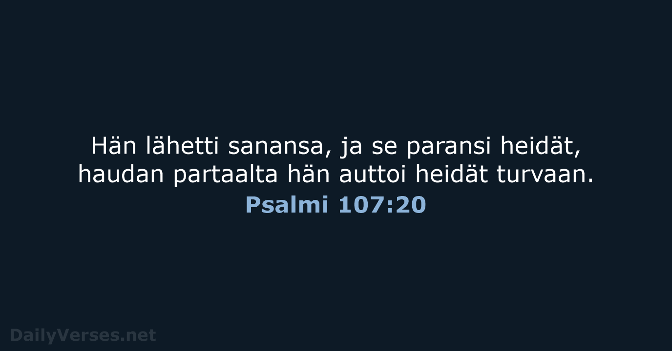 Psalmi 107:20 - KR92