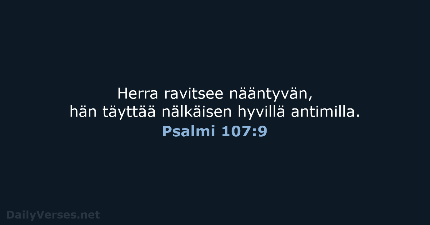 Psalmi 107:9 - KR92