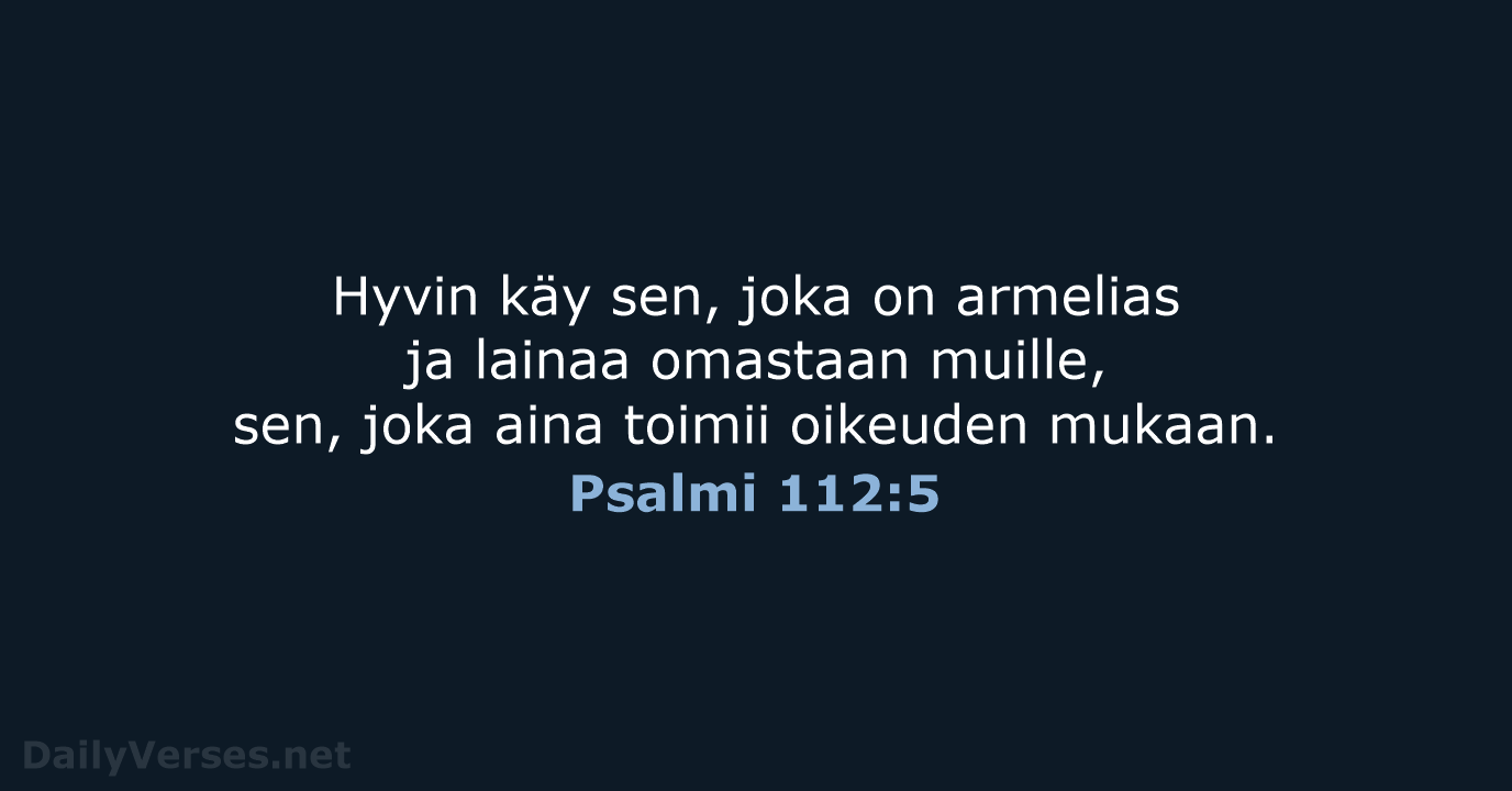 Psalmi 112:5 - KR92