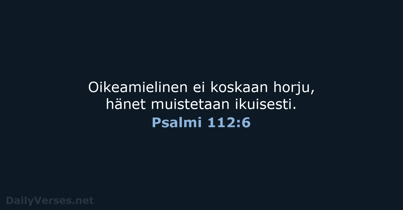 Psalmi 112:6 - KR92