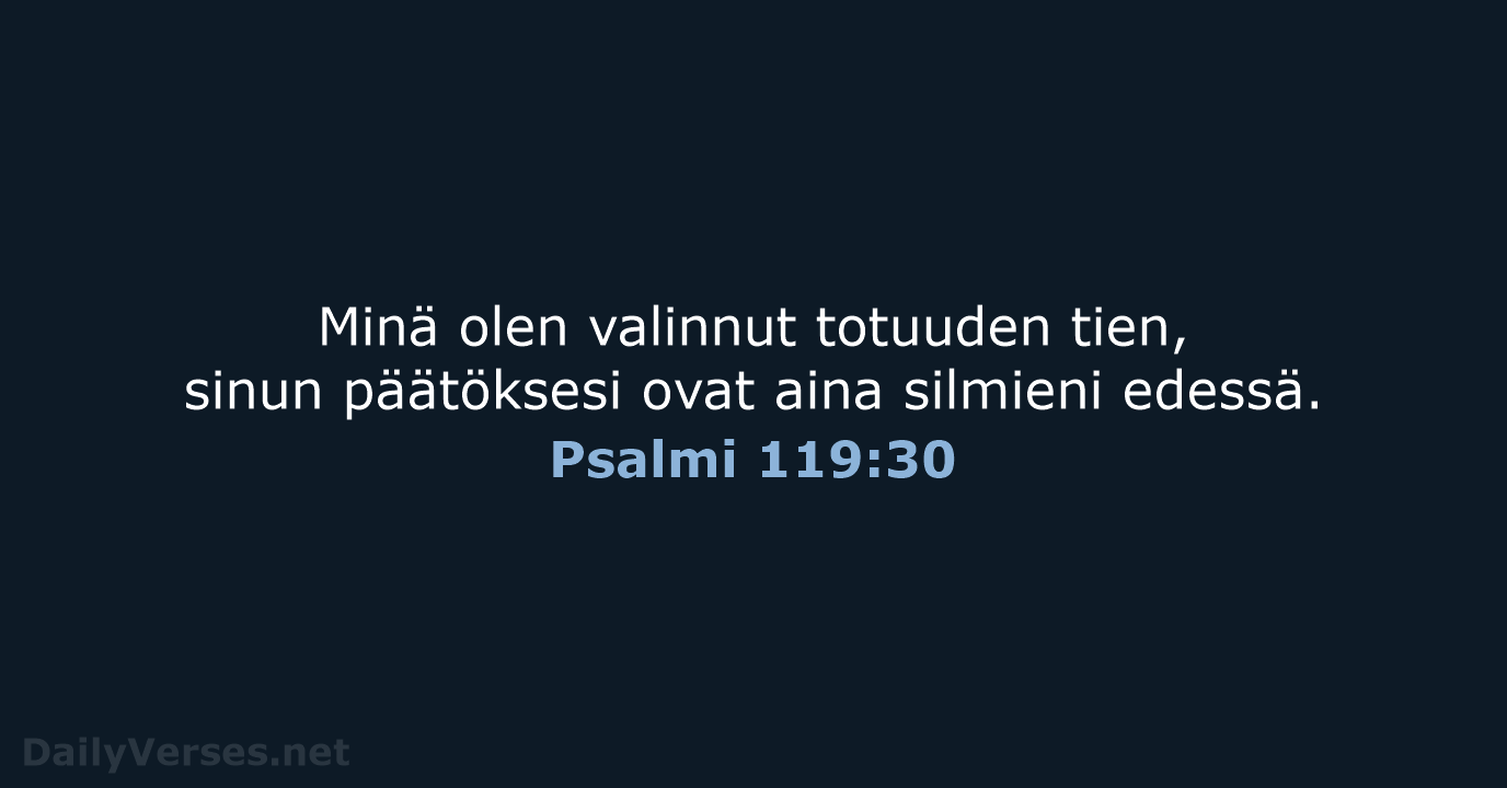 Psalmi 119:30 - KR92