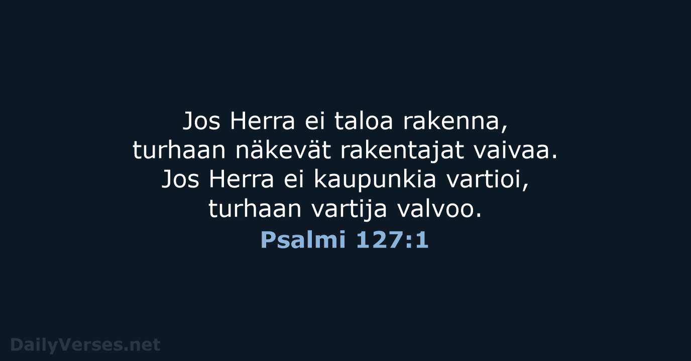 Psalmi 127:1 - KR92