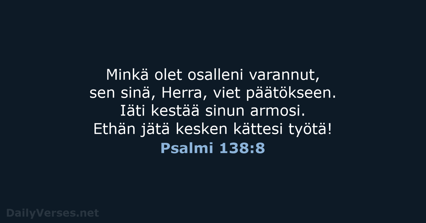 Psalmi 138:8 - KR92