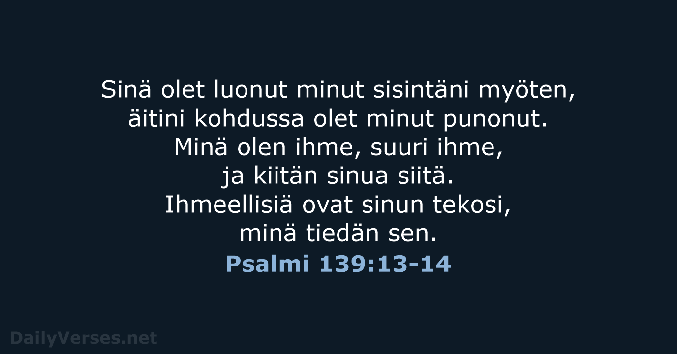Psalmi 139:13-14 - KR92