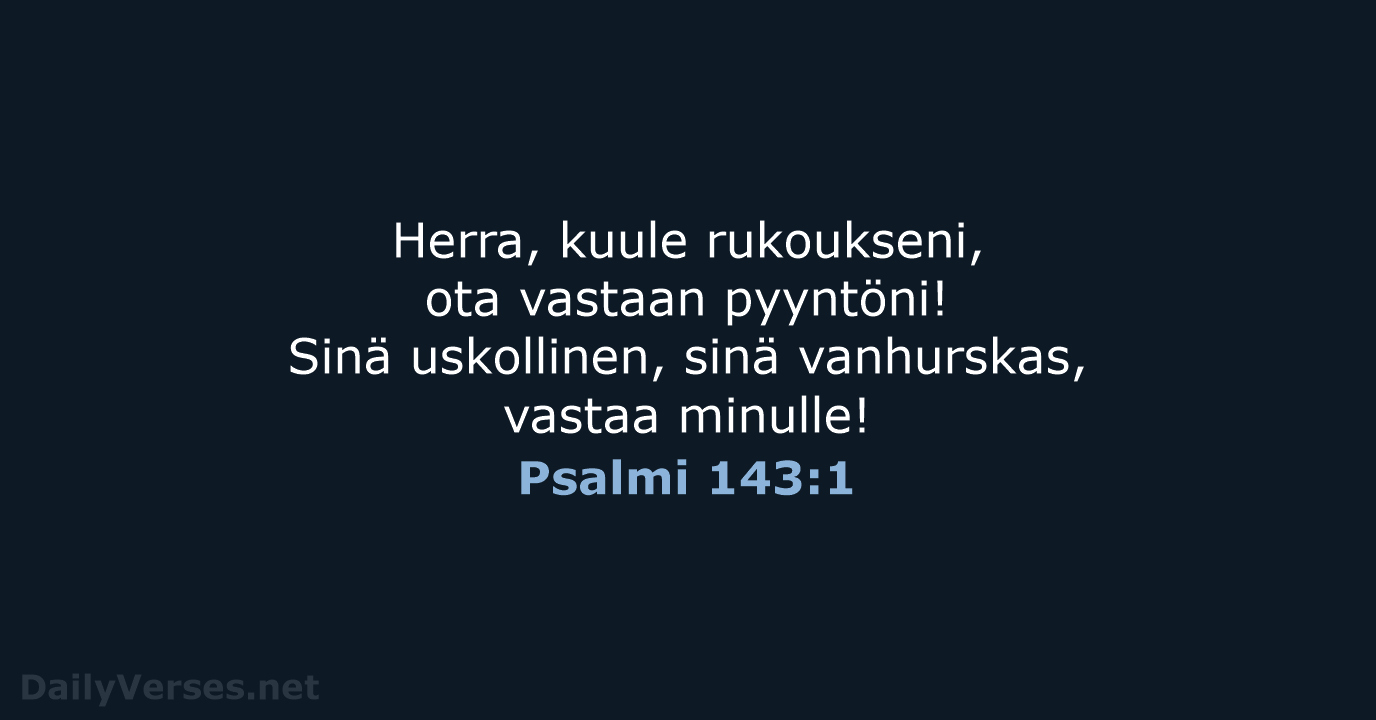 Psalmi 143:1 - KR92