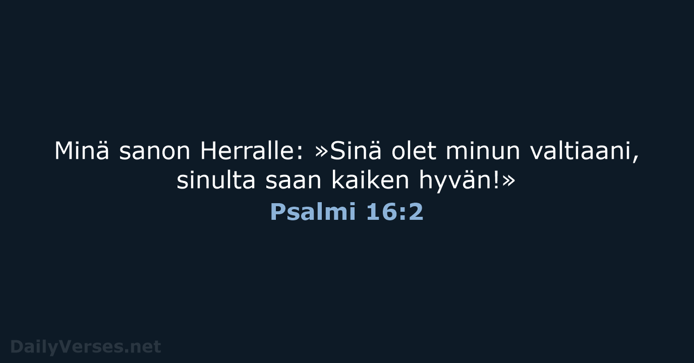 Psalmi 16:2 - KR92